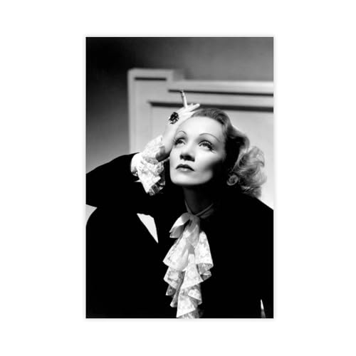 SDOBVDZ Poster "Schauspielerin Marlene Dietrich" (22) auf Leinwand, Schlafzimmer, Dekoration, Landschaft, Büro, Raumdekoration, Geschenk, 20 x 30 cm von SDOBVDZ