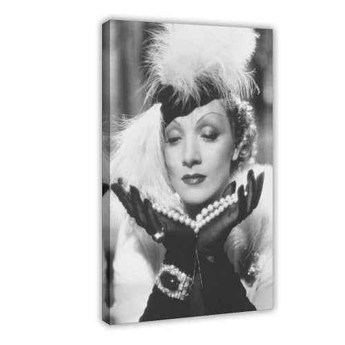 SDOBVDZ Poster "Schauspielerin Marlene Dietrich" (24) auf Leinwand, Wandkunst, Dekordruck, Bild Gemälde für Wohnzimmer, Schlafzimmer, Dekoration, 30 x 45 cm von SDOBVDZ