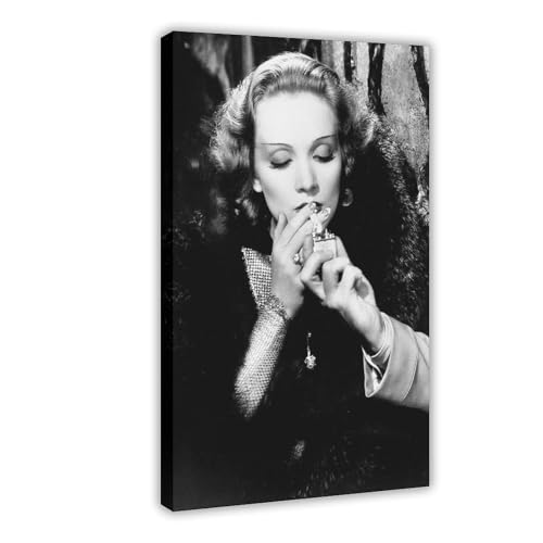 SDOBVDZ Poster "Schauspielerin Marlene Dietrich" (25) auf Leinwand, Wandkunst, Dekordruck, Bild Gemälde für Wohnzimmer, Schlafzimmer, Dekoration, 60 x 90 cm von SDOBVDZ