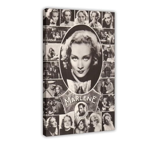 SDOBVDZ Poster "Schauspielerin Marlene Dietrich" (26) auf Leinwand, Schlafzimmer, Dekoration, Landschaft, Büro, Raumdekoration, Geschenk, 20 x 30 cm von SDOBVDZ