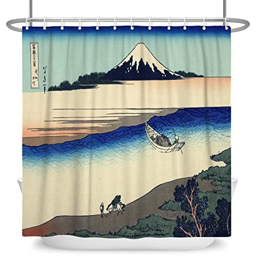 SDOTPMT 122x183cm Japanisch Ukiyo-e Animes Duschvorhang Berg Fuji Kanagawa Ozean Landschaft Insel Badevorhang Orient Traditionell Ethnisch Badewannenvorhang für Badezimmer Polyester mit Haken SDOTPMT 122x183cm Japanisch Ukiyo-e Animes Duschvorhang Berg Fuji Kanagawa Ozean Landschaft Insel Badevorhang Orient Traditionell Ethnisch Badewannenvorhang für Badezimmer Polyester mit Haken von SDOTPMT