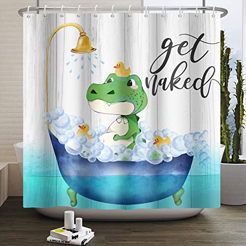 SDOTPMT 165x183cm Erhalten Nackt Duschvorhang Komisch Dinosaurier Süßer Cartoon Dino Tier Klein Ente Dunkel Blau Badezimmervorhang für Kinder Kinder Heim Kinderzimmer Badewannen SDOTPMT 165x183cm Erhalten Nackt Duschvorhang Komisch Dinosaurier Süßer Cartoon Dino Tier Klein Ente Dunkel Blau Badezimmervorhang für Kinder Kinder Heim Kinderzimmer Badewannen von SDOTPMT