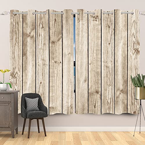 SDOTPMT 168x229cm, 2 Stücke Jahrgang Braun Hölzern Planke Fenstervorhang Retro Holz Tür Textur Fenstervorhänge Bauernhaus Rustikal Dorf Schiebevorhänge für Wohnzimmer Verdunkelung Vorhänge SDOTPMT 168x229cm, 2 Stücke Jahrgang Braun Hölzern Planke Fenstervorhang Retro Holz Tür Textur Fenstervorhänge Bauernhaus Rustikal Dorf Schiebevorhänge für Wohnzimmer Verdunkelung Vorhänge von SDOTPMT