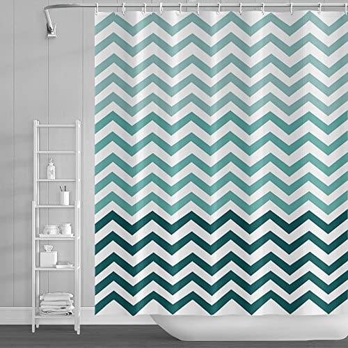 SDOTPMT 178x183cm Welle Streifen Duschvorhang Grün Weiß Gradient Horizontal Wellenförmig Zickzack Badevorhang Abstrakt Geometrisch Badewannenvorhang für Kinder Badezimmer Polyester mit Haken SDOTPMT 178x183cm Welle Streifen Duschvorhang Grün Weiß Gradient Horizontal Wellenförmig Zickzack Badevorhang Abstrakt Geometrisch Badewannenvorhang für Kinder Badezimmer Polyester mit Haken von SDOTPMT