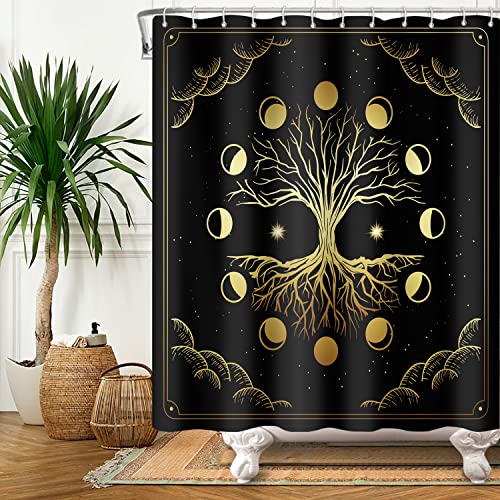 SDOTPMT 180x180cm Boho Baum des Lebens Duschvorhang Gotisch Magie Tarot-Karten Badevorhang Abstrakt Baum Geäst Sternenklar Himmel Badewanne Vorhang Polyester für Badezimmer Badevorhang mit Haken SDOTPMT 180x180cm Boho Baum des Lebens Duschvorhang Gotisch Magie Tarot-Karten Badevorhang Abstrakt Baum Geäst Sternenklar Himmel Badewanne Vorhang Polyester für Badezimmer Badevorhang mit Haken von SDOTPMT