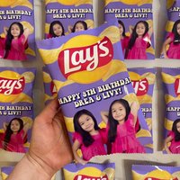 Personalisierte Kartoffelchips Gastgeschenke Zum Geburtstag von SDPartyFavors