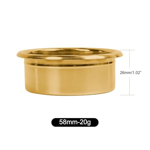 Kompatibel mit IKAPE Precision Extraction, Kaffeefilterkorbmatrix, Espressofilterkorb aus Edelstahl for bodenlosen Siebträger(Glod 58MM (20g)) von SDQJFPEXO