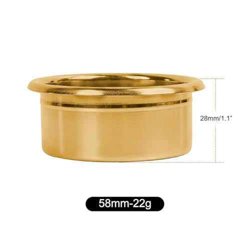 Kompatibel mit IKAPE Precision Extraction, Kaffeefilterkorbmatrix, Espressofilterkorb aus Edelstahl for bodenlosen Siebträger(Glod 58MM (22g)) von SDQJFPEXO