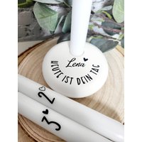 Personalisierter Geburtstagsteller | Kerzenteller Geburtstagskerzenteller Geburtstagskerze Geburtstagsgeschenk Geburtstagslicht von SDSchoeneDinge