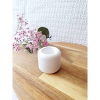 Schlichter Mini Kerzenständer Für Tafel - Stabkerzen in Weiß | Kerzenhalter Kerzenleuchter Nordisch Hygge von SDSchoeneDinge