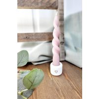 Schlichter Mini Kerzenständer Mit Herz Für Tafel - Stabkerzen in Weiß | Kerzenhalter Kerzenleuchter Nordisch Hygge von SDSchoeneDinge