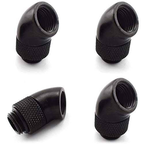 SDTC Tech 4er-Pack G1/4 Zoll männlich auf weiblich, 45° drehbare Verlängerung, Winkelverbinder für PC-Wasserkühlsystem SDTC Tech 4er-Pack G1/4 Zoll männlich auf weiblich, 45° drehbare Verlängerung, Winkelverbinder für PC-Wasserkühlsystem von SDTC Tech
