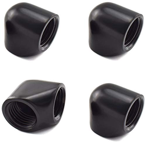 SDTC Tech 4er-Pack G1/4 Zoll weiblich auf weiblich Extender Connector 90° Winkel Winkelstück für PC Wasserkühlungssystem von SDTC Tech