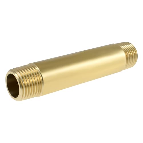 SDTC Tech Messingrohrverschraubung, langer Nippel, 1/2 NPT Außengewinde x 1/2 NPT Außengewinde, gegossen, gerader Verlängerungsanschluss, 10,2 cm Länge, Messingnippel für Kraftstoff, Luft, Wasser SDTC Tech Messingrohrverschraubung, langer Nippel, 1/2 NPT Außengewinde x 1/2 NPT Außengewinde, gegossen, gerader Verlängerungsanschluss, 10,2 cm Länge, Messingnippel für Kraftstoff, Luft, Wasser von SDTC Tech