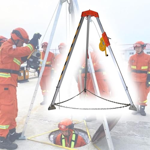 Tragbare Brunnenstative mit Fallschutz/Selbstverriegelungsvorrichtung, Hebeausrüstungssatz for beengte Räume/Schächte/Minenschächte(1200LBS Winch) von SDTOOP