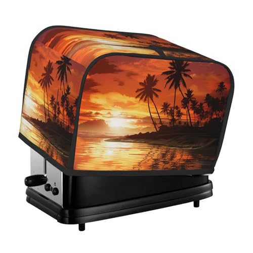 2-Scheiben-Toaster-Abdeckung mit Taschen, Universal-Brotbackmaschinen-Abdeckungen, Palme, Sonnenuntergang, Küche, kleine Geräteabdeckung mit Griff, Ofenabdeckungen, Staub- und Fingerabdruckschutz 2-Scheiben-Toaster-Abdeckung mit Taschen, Universal-Brotbackmaschinen-Abdeckungen, Palme, Sonnenuntergang, Küche, kleine Geräteabdeckung mit Griff, Ofenabdeckungen, Staub- und Fingerabdruckschutz von SDTYKHJ