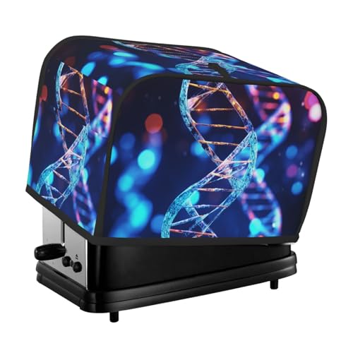 2-Scheiben-Toaster-Abdeckung mit Taschen, Universal-Brotbackmaschinen-Abdeckungen, genetische Helix-Küchen-Kleingeräteabdeckung mit Griff, Ofenabdeckungen, Staub- und Fingerabdruckschutz von SDTYKHJ