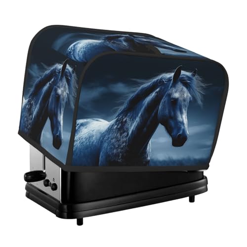 2 Scheiben Toaster Abdeckung mit Taschen Universal Brotbackmaschine Abdeckung Blau Pferd Küche Kleingeräte Abdeckung mit Griff Ofenabdeckung Staub- und Fingerabdruckschutz 2 Scheiben Toaster Abdeckung mit Taschen Universal Brotbackmaschine Abdeckung Blau Pferd Küche Kleingeräte Abdeckung mit Griff Ofenabdeckung Staub- und Fingerabdruckschutz von SDTYKHJ