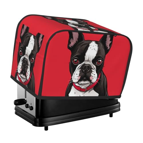 2 Scheiben Toaster Abdeckung mit Taschen Universal Brotbackmaschine Abdeckung Boston Terrier Hund Rot Küche Kleingeräte Abdeckung mit Griff Ofenabdeckung Staub- und Fingerabdruckschutz 2 Scheiben Toaster Abdeckung mit Taschen Universal Brotbackmaschine Abdeckung Boston Terrier Hund Rot Küche Kleingeräte Abdeckung mit Griff Ofenabdeckung Staub- und Fingerabdruckschutz von SDTYKHJ
