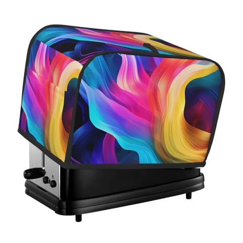 2 Scheiben Toaster Abdeckung mit Taschen Universal Brotbackmaschine Abdeckung Bunte Wellen Küche Kleine Geräte Abdeckung mit Griff Ofenabdeckung Staub- und Fingerabdruckschutz 2 Scheiben Toaster Abdeckung mit Taschen Universal Brotbackmaschine Abdeckung Bunte Wellen Küche Kleine Geräte Abdeckung mit Griff Ofenabdeckung Staub- und Fingerabdruckschutz von SDTYKHJ