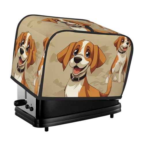 2 Scheiben Toaster Abdeckung mit Taschen Universal Brotbackmaschine Abdeckung Cartoon Beagle Hunde Küche Kleine Geräte Abdeckung mit Griff Ofenabdeckung Staub- und Fingerabdruckschutz von SDTYKHJ