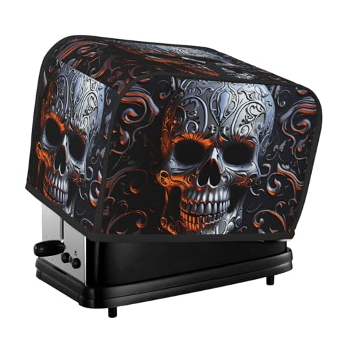 2 Scheiben Toaster Abdeckung mit Taschen Universal Brotbackmaschine Abdeckung Cool Skull Grafik Küche Kleingeräte Abdeckung mit Griff Ofenabdeckung Staub- und Fingerabdruckschutz 2 Scheiben Toaster Abdeckung mit Taschen Universal Brotbackmaschine Abdeckung Cool Skull Grafik Küche Kleingeräte Abdeckung mit Griff Ofenabdeckung Staub- und Fingerabdruckschutz von SDTYKHJ