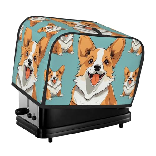 2 Scheiben Toaster Abdeckung mit Taschen Universal Brotbackmaschine Abdeckung Corgi Cute Dog Kitchen Small Appliance Cover with Handle Oven Cover Dust and Fingerprint Protection 2 Scheiben Toaster Abdeckung mit Taschen Universal Brotbackmaschine Abdeckung Corgi Cute Dog Kitchen Small Appliance Cover with Handle Oven Cover Dust and Fingerprint Protection von SDTYKHJ