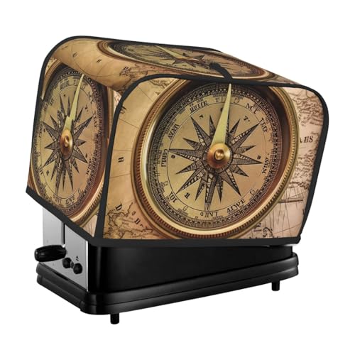 2 Scheiben Toaster Abdeckung mit Taschen Universal Brotbackmaschine Abdeckung Gesetz des Kompasses Navigation Küche Kleingeräte Abdeckung mit Griff Ofenabdeckung Staub- und Fingerabdruckschutz von SDTYKHJ