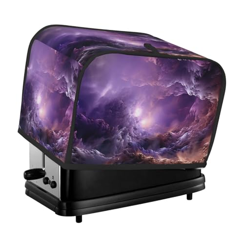 2 Scheiben Toaster Abdeckung mit Taschen Universal Brotbackmaschine Abdeckung Lila Galaxy Küche Kleingeräte Abdeckung mit Griff Ofenabdeckung Staub- und Fingerabdruckschutz von SDTYKHJ