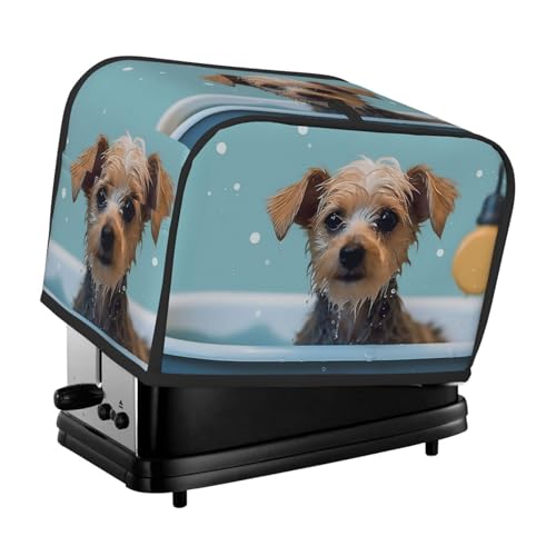 2 Scheiben Toaster Abdeckung mit Taschen Universal Brotbackmaschine Abdeckung Lustiger Hund in Badewanne Küche Kleine Geräteabdeckung mit Griff Ofenabdeckung Staub- und Fingerabdruckschutz 2 Scheiben Toaster Abdeckung mit Taschen Universal Brotbackmaschine Abdeckung Lustiger Hund in Badewanne Küche Kleine Geräteabdeckung mit Griff Ofenabdeckung Staub- und Fingerabdruckschutz von SDTYKHJ