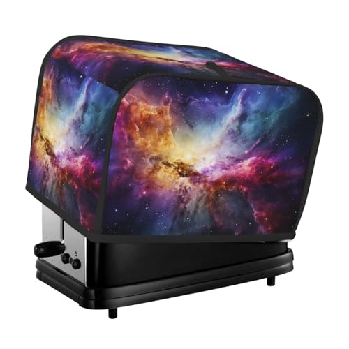 2 Scheiben Toaster Abdeckung mit Taschen Universal Brotbackmaschine Abdeckung Nebel und Galaxie im Universum Küche Kleingeräte Abdeckung mit Griff Ofenabdeckung Staub- und Fingerabdruckschutz von SDTYKHJ