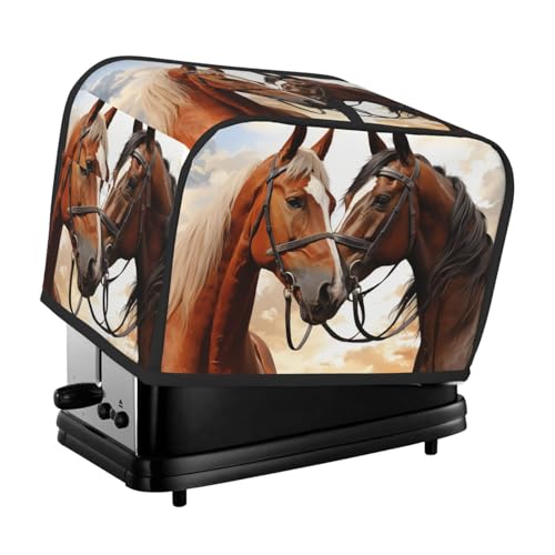 2 Scheiben Toaster Abdeckung mit Taschen Universal Brotbackmaschine Abdeckung Paar Pferd Küche Kleingeräte Abdeckung mit Griff Ofenabdeckung Staub- und Fingerabdruckschutz 2 Scheiben Toaster Abdeckung mit Taschen Universal Brotbackmaschine Abdeckung Paar Pferd Küche Kleingeräte Abdeckung mit Griff Ofenabdeckung Staub- und Fingerabdruckschutz von SDTYKHJ