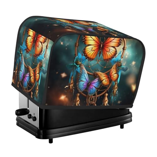 2 Scheiben Toaster Abdeckung mit Taschen Universal Brotbackmaschine Abdeckung Traumfänger Schmetterling Küche Kleingeräte Abdeckung mit Griff Ofenabdeckung Staub- und Fingerabdruckschutz 2 Scheiben Toaster Abdeckung mit Taschen Universal Brotbackmaschine Abdeckung Traumfänger Schmetterling Küche Kleingeräte Abdeckung mit Griff Ofenabdeckung Staub- und Fingerabdruckschutz von SDTYKHJ