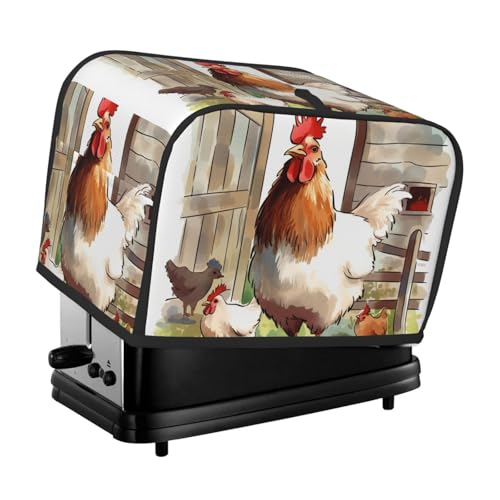 2 Scheiben Toaster Abdeckung mit Taschen Universal Brotbackmaschine Abdeckungen Bauernhoftiere Küche Kleingeräte Abdeckung mit Griff Ofenabdeckungen Staub- und Fingerabdruckschutz von SDTYKHJ