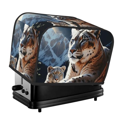 2 Scheiben Toaster Abdeckung mit Taschen Universal Brotbackmaschine Abdeckungen Berglöwen Küche Kleine Geräte Abdeckung mit Griff Ofenabdeckungen Staub- und Fingerabdruckschutz von SDTYKHJ