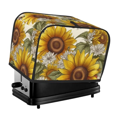 2 Scheiben Toaster Abdeckung mit Taschen Universal Brotbackmaschine Abdeckungen Bienen Sonnenblumen Gänseblümchen Rose Blumen Küche Kleine Geräte Abdeckungen mit Griff Backofenabdeckung Staub- und 2 Scheiben Toaster Abdeckung mit Taschen Universal Brotbackmaschine Abdeckungen Bienen Sonnenblumen Gänseblümchen Rose Blumen Küche Kleine Geräte Abdeckungen mit Griff Backofenabdeckung Staub- und von SDTYKHJ