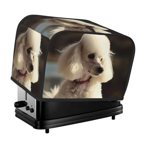 2 Scheiben Toaster Abdeckung mit Taschen Universal Brotbackmaschine Abdeckungen Französischer Pudel Küche Kleingeräte Abdeckungen mit Griff Ofenabdeckung Staub- und Fingerabdruckschutz von SDTYKHJ