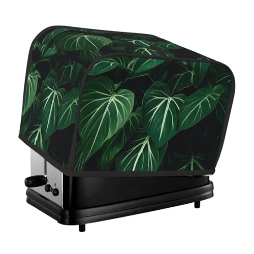 2 Scheiben Toaster Abdeckung mit Taschen Universal Brotbackmaschine Abdeckungen Grün Lange Blätter Küche Kleine Geräte Abdeckungen mit Griff Ofenabdeckung Staub- und Fingerabdruckschutz von SDTYKHJ