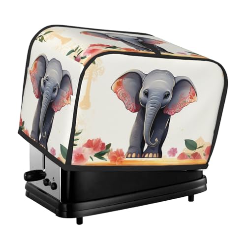 2 Scheiben Toaster Abdeckung mit Taschen Universal Brotbackmaschine Abdeckungen Lucky Elephant Küche Kleingeräte Abdeckungen mit Griff Ofenabdeckung Staub- und Fingerabdruckschutz 2 Scheiben Toaster Abdeckung mit Taschen Universal Brotbackmaschine Abdeckungen Lucky Elephant Küche Kleingeräte Abdeckungen mit Griff Ofenabdeckung Staub- und Fingerabdruckschutz von SDTYKHJ