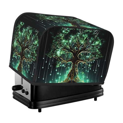 2 Scheiben Toaster Abdeckung mit Taschen Universal Brotbackmaschine Abdeckungen Magischer grüner Baum Küche Kleingeräte Abdeckungen mit Griff Ofenabdeckung Staub- und Fingerabdruckschutz 2 Scheiben Toaster Abdeckung mit Taschen Universal Brotbackmaschine Abdeckungen Magischer grüner Baum Küche Kleingeräte Abdeckungen mit Griff Ofenabdeckung Staub- und Fingerabdruckschutz von SDTYKHJ