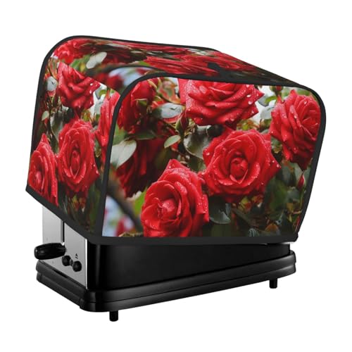 2 Scheiben Toaster Abdeckung mit Taschen Universal Brotbackmaschine Abdeckungen Rote Rosen Busch im Garten Küche Kleine Geräte Abdeckungen mit Griff Ofenabdeckung Staub- und Fingerabdruckschutz 2 Scheiben Toaster Abdeckung mit Taschen Universal Brotbackmaschine Abdeckungen Rote Rosen Busch im Garten Küche Kleine Geräte Abdeckungen mit Griff Ofenabdeckung Staub- und Fingerabdruckschutz von SDTYKHJ