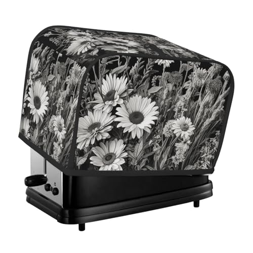2 Scheiben Toaster Abdeckung mit Taschen Universal Brotbackmaschine Abdeckungen Schwarz und Weiß Blumen Küche Kleine Geräte Abdeckungen mit Griff Backofen Abdeckung Staub- und Fingerabdruck Schutz 2 Scheiben Toaster Abdeckung mit Taschen Universal Brotbackmaschine Abdeckungen Schwarz und Weiß Blumen Küche Kleine Geräte Abdeckungen mit Griff Backofen Abdeckung Staub- und Fingerabdruck Schutz von SDTYKHJ