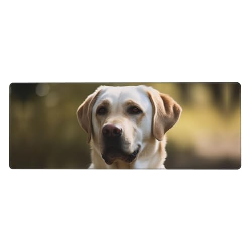 Großes Mauspad, Schreibtischunterlage, wasserdicht, Labrador, Gaming-Mauspad mit genähten Kanten, 80 x 30 cm, rutschfeste Schreibtischunterlage für den Schreibtisch, Schreibunterlage für Büro von SDTYKHJ