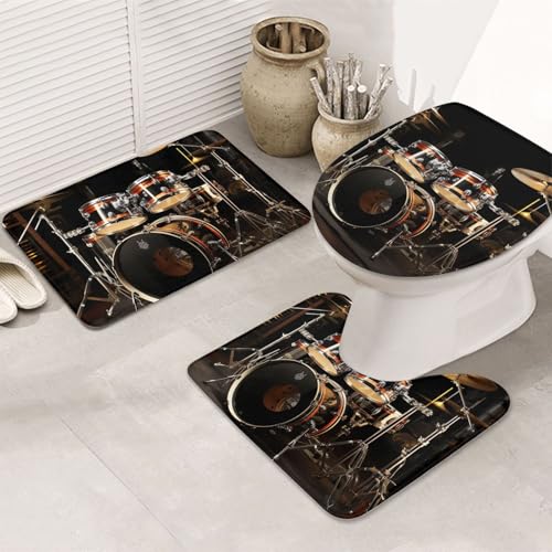 SDTYKHJ Badezimmerteppich-Set, 3-teilig, Badematte, ultra-saugfähig, rutschfest, Badteppich-Set, Fußmatten, weicher Duschvorleger, U-förmiger Kontur-WC-Vorleger, WC-Deckelbezug für Badewanne, Dusche SDTYKHJ Badezimmerteppich-Set, 3-teilig, Badematte, ultra-saugfähig, rutschfest, Badteppich-Set, Fußmatten, weicher Duschvorleger, U-förmiger Kontur-WC-Vorleger, WC-Deckelbezug für Badewanne, Dusche von SDTYKHJ