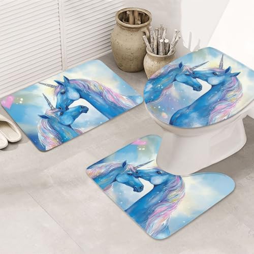 SDTYKHJ Badezimmerteppich-Set, 3-teilig, sehr saugfähig, rutschfest, Badematte, weicher Duschvorleger, U-förmiger WC-Vorleger, WC-Deckelbezug für Badewanne, Dusche SDTYKHJ Badezimmerteppich-Set, 3-teilig, sehr saugfähig, rutschfest, Badematte, weicher Duschvorleger, U-förmiger WC-Vorleger, WC-Deckelbezug für Badewanne, Dusche von SDTYKHJ