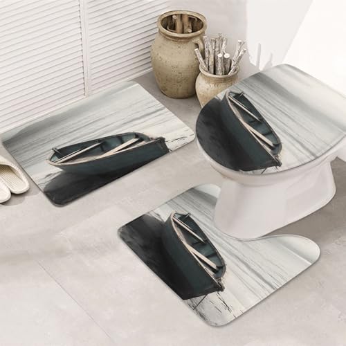 SDTYKHJ Badezimmerteppich-Set, 3-teilig, sehr saugfähig, rutschfest, Badematte, weicher Duschvorleger, U-förmiger WC-Vorleger, WC-Deckelbezug für Badewanne, Dusche SDTYKHJ Badezimmerteppich-Set, 3-teilig, sehr saugfähig, rutschfest, Badematte, weicher Duschvorleger, U-förmiger WC-Vorleger, WC-Deckelbezug für Badewanne, Dusche von SDTYKHJ