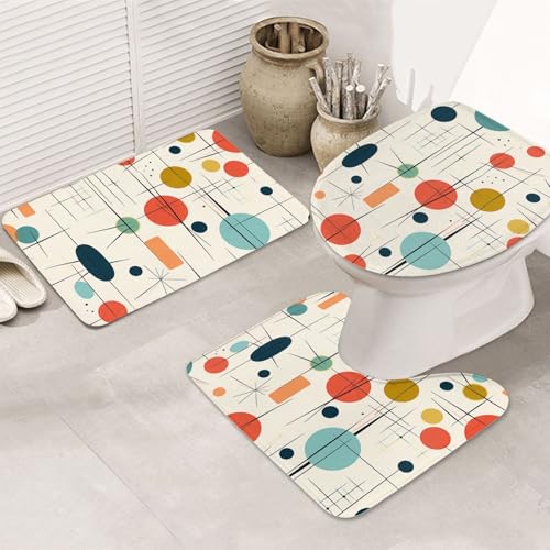 SDTYKHJ Badezimmerteppich-Set, 3-teilig, ultra-saugfähig, rutschfest, moderne Fußmatten, weiche Duschvorleger, U-förmige Kontur, WC-Vorleger, WC-Deckelbezug für Badewanne, Dusche SDTYKHJ Badezimmerteppich-Set, 3-teilig, ultra-saugfähig, rutschfest, moderne Fußmatten, weiche Duschvorleger, U-förmige Kontur, WC-Vorleger, WC-Deckelbezug für Badewanne, Dusche von SDTYKHJ