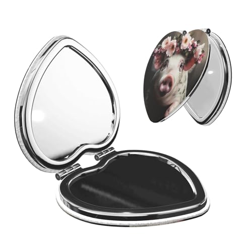 SDTYKHJ Smiling Travel Makeup Mirror Double Sided 1X/2X Magnification Compact Vanity Mirror for Women Magnifying Cosmetic Mirror Folding Handheld Mirror for Purse Pocket SDTYKHJ Smiling Travel Makeup Mirror Double Sided 1X/2X Magnification Compact Vanity Mirror for Women Magnifying Cosmetic Mirror Folding Handheld Mirror for Purse Pocket von SDTYKHJ