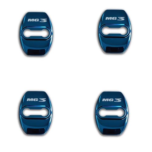 SDUEYZS 4 Stück Autotürschlossabdeckung aus Edelstahl Rostfreie Türschutzkappen Wasserdicht Kratzfest für MG3 Hybrid Plus 2024 2025 Auto Innen-/Außenbereich Schutz ZubehöR,Blue-A SDUEYZS 4 Stück Autotürschlossabdeckung aus Edelstahl Rostfreie Türschutzkappen Wasserdicht Kratzfest für MG3 Hybrid Plus 2024 2025 Auto Innen-/Außenbereich Schutz ZubehöR,Blue-A von SDUEYZS