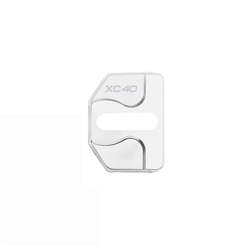 SDUEYZS 4 Stück Autotürschlossabdeckung aus Edelstahl Rostfreie Türschutzkappen Wasserdicht Kratzfest für Volvo XC 40 Auto Innen-/Außenbereich Schutz ZubehöR,Silver-A SDUEYZS 4 Stück Autotürschlossabdeckung aus Edelstahl Rostfreie Türschutzkappen Wasserdicht Kratzfest für Volvo XC 40 Auto Innen-/Außenbereich Schutz ZubehöR,Silver-A von SDUEYZS